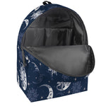 White And Blue Celestial Pattern Print Backpack