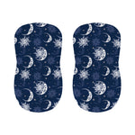 White And Blue Celestial Pattern Print Bar Stool Covers