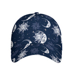 White And Blue Celestial Pattern Print Baseball Cap
