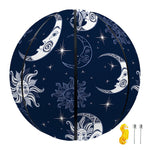 White And Blue Celestial Pattern Print Basketball