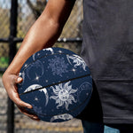 White And Blue Celestial Pattern Print Basketball