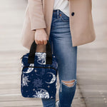 White And Blue Celestial Pattern Print Bible Tote Bag