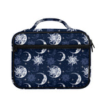 White And Blue Celestial Pattern Print Briefcase Bible Bag