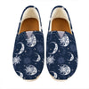 White And Blue Celestial Pattern Print Casual Shoes