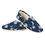 White And Blue Celestial Pattern Print Casual Shoes