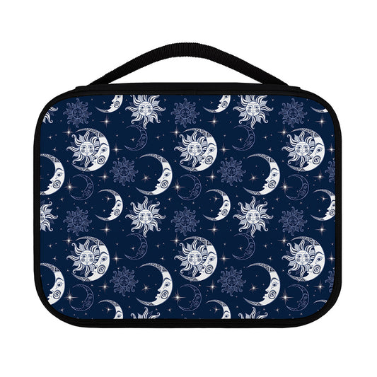 White And Blue Celestial Pattern Print Classic Bible Case