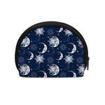 White And Blue Celestial Pattern Print Coin Purse