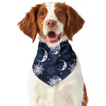 White And Blue Celestial Pattern Print Dog Bandana