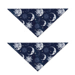 White And Blue Celestial Pattern Print Dog Bandana