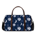 White And Blue Celestial Pattern Print Duffel Bag