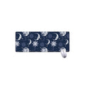 White And Blue Celestial Pattern Print Extended Mouse Pad
