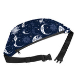 White And Blue Celestial Pattern Print Fanny Pack