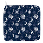 White And Blue Celestial Pattern Print Hand Towel