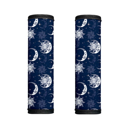 White And Blue Celestial Pattern Print Handle Covers