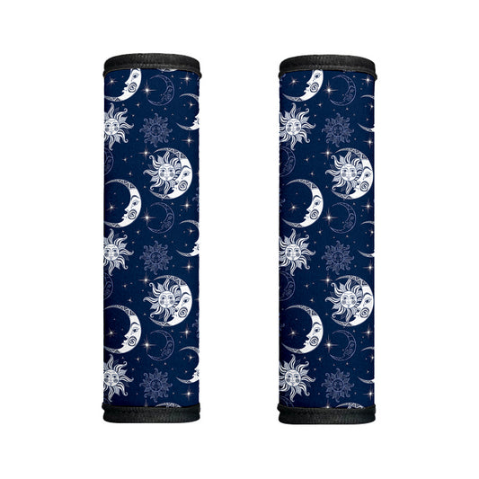 White And Blue Celestial Pattern Print Handle Covers