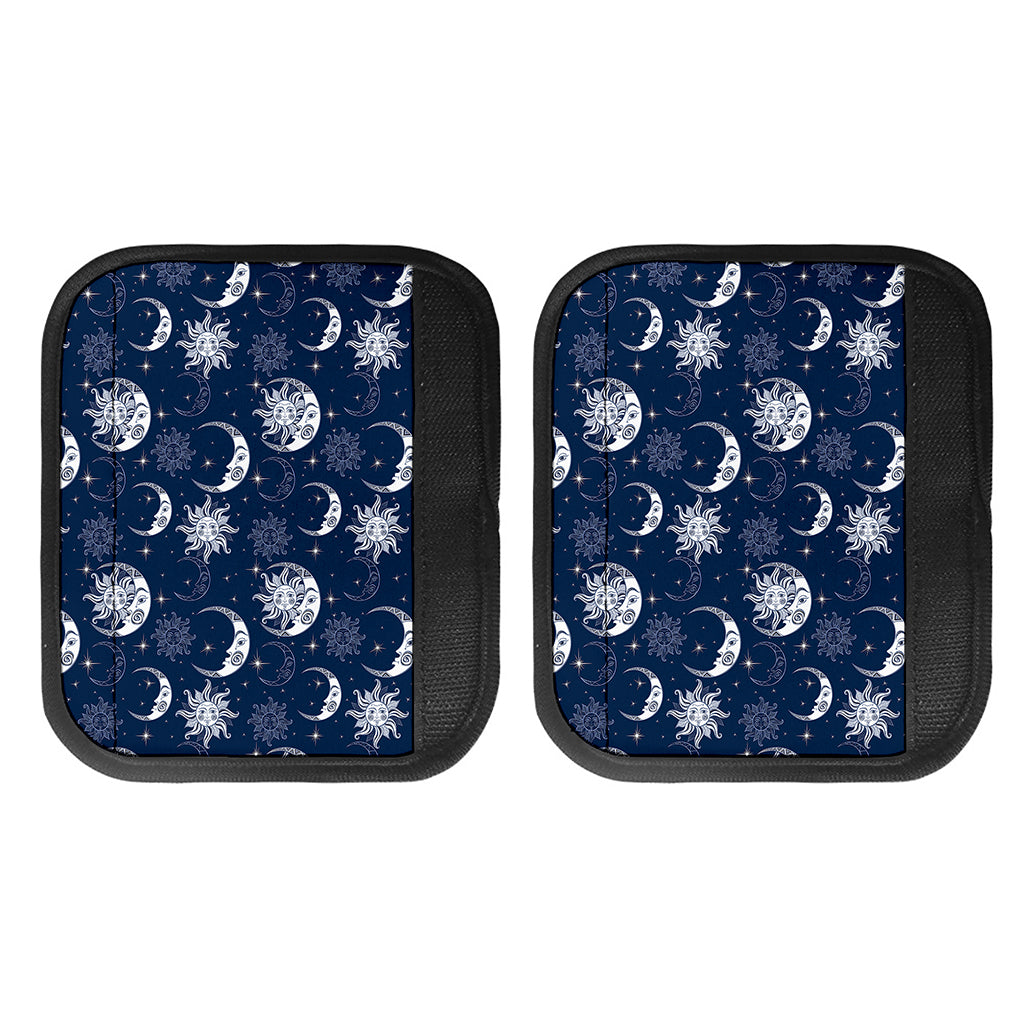 White And Blue Celestial Pattern Print Handle Covers
