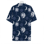 White And Blue Celestial Pattern Print Hawaiian Shirt