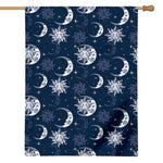 White And Blue Celestial Pattern Print House Flag
