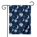 White And Blue Celestial Pattern Print House Flag