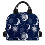 White And Blue Celestial Pattern Print Insulated Lunch Bag