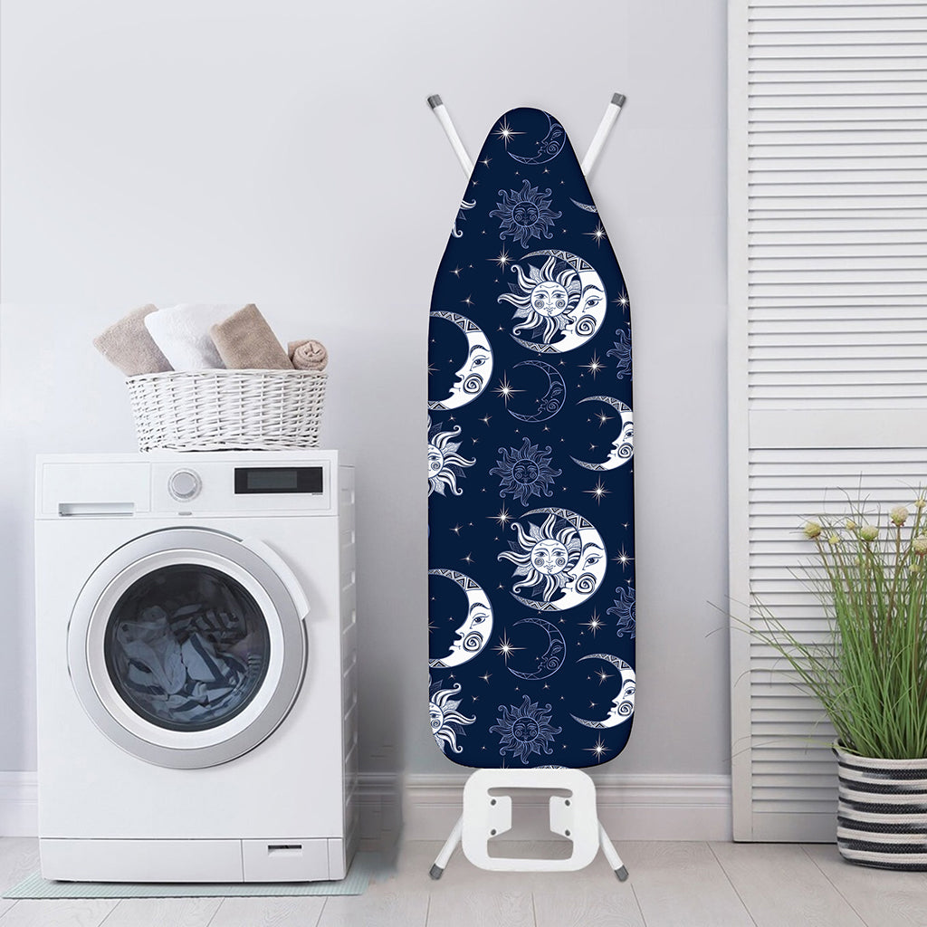White And Blue Celestial Pattern Print Ironing Board Cover