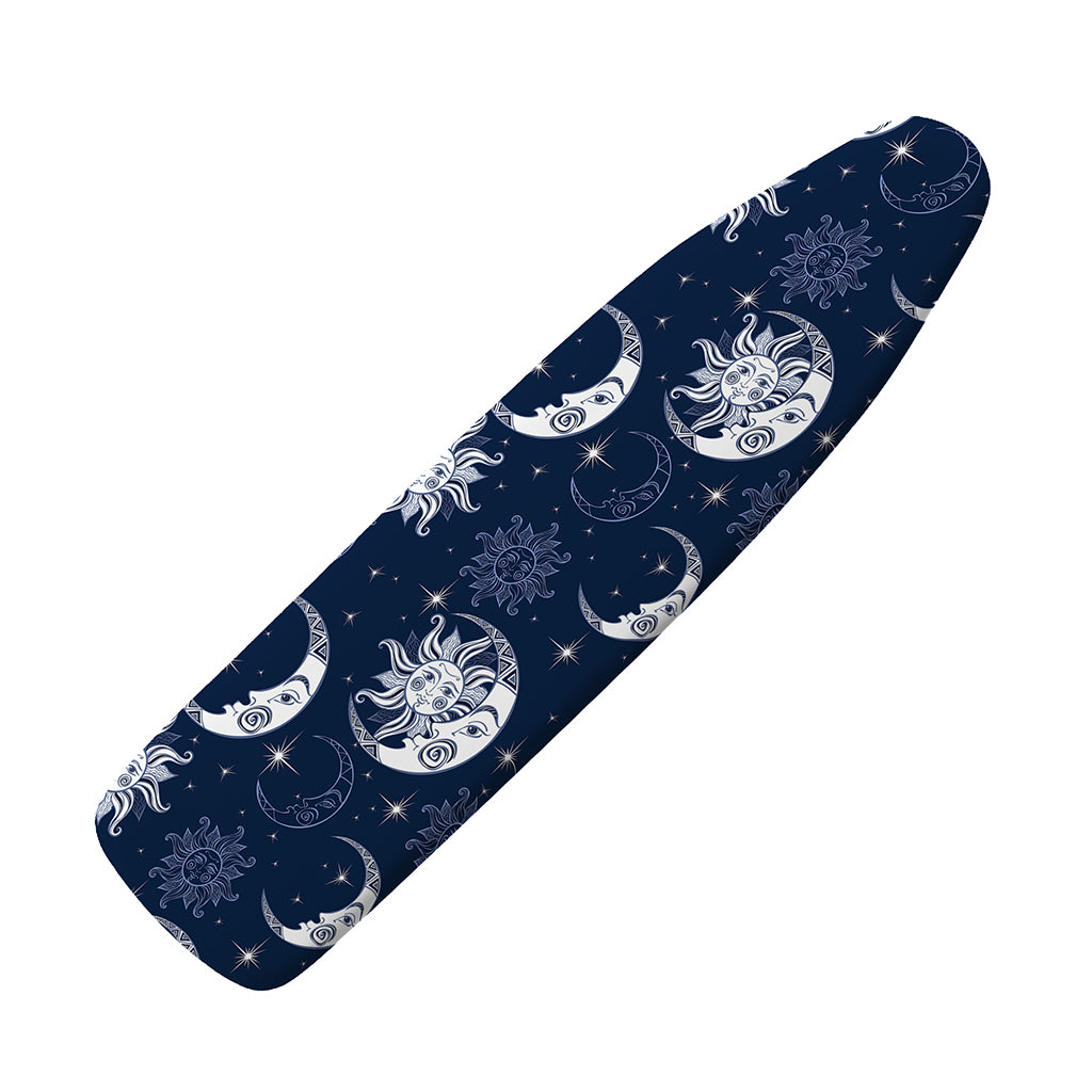 White And Blue Celestial Pattern Print Ironing Board Cover
