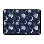 White And Blue Celestial Pattern Print Kitchen Mat