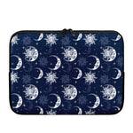 White And Blue Celestial Pattern Print Laptop Sleeve