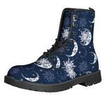 White And Blue Celestial Pattern Print Backpack