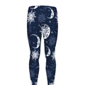 White And Blue Celestial Pattern Print Men's Leggings