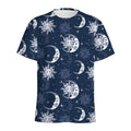 White And Blue Celestial Pattern Print Men's Athletic T-Shirt