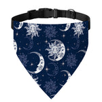 White And Blue Celestial Pattern Print Over The Collar Dog Bandana