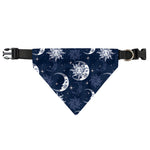 White And Blue Celestial Pattern Print Over The Collar Dog Bandana