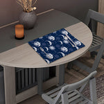 White And Blue Celestial Pattern Print Placemat