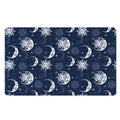 White And Blue Celestial Pattern Print Polyester Doormat