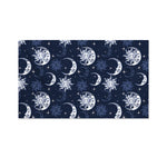 White And Blue Celestial Pattern Print Polyester Flag