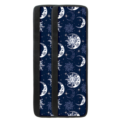 White And Blue Celestial Pattern Print Refrigerator Handle Covers