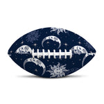 White And Blue Celestial Pattern Print Rugby Ball