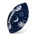 White And Blue Celestial Pattern Print Rugby Ball