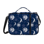 White And Blue Celestial Pattern Print Shoulder Strap Bible Bag