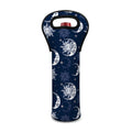 White And Blue Celestial Pattern Print Single Neoprene Wine Tote