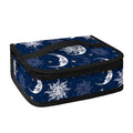 White And Blue Celestial Pattern Print Small Lunch Bag