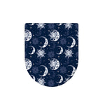 White And Blue Celestial Pattern Print Toilet Lid Cover