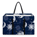 White And Blue Celestial Pattern Print Utility Tote Bag
