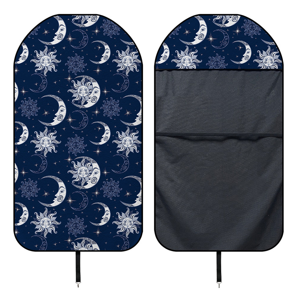 White And Blue Celestial Pattern Print Waterproof Car Seat Cover