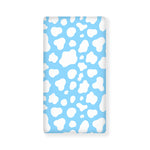 White And Blue Cow Print Baby Crib Sheet
