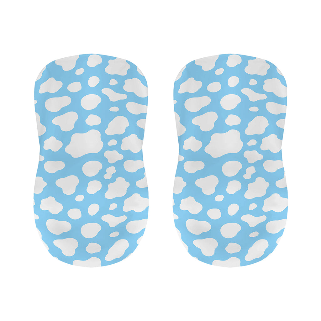 White And Blue Cow Print Bar Stool Covers