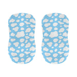 White And Blue Cow Print Bar Stool Covers