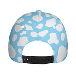 White And Blue Cow Print Baseball Cap