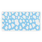 White And Blue Cow Print Beach Towel